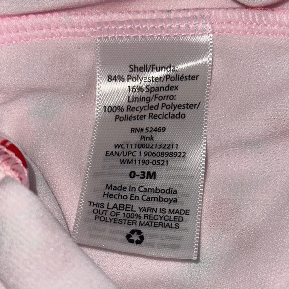 Wonder Nation Pink Cherry Kids Swim One Piece - Picture 8 of 9